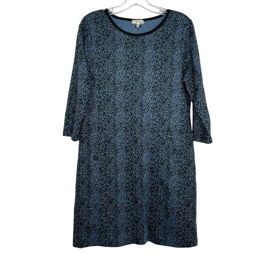Tyler Boe knit shift dress women's size Medium pockets